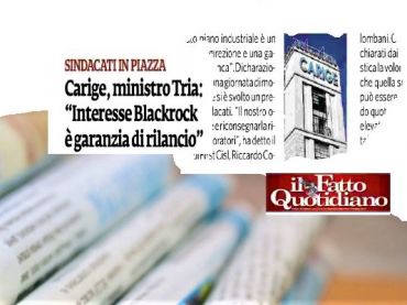 Colombani su Il Fatto Quotidiano, lavoriamo a Carige risanata per tutela lavoro