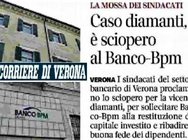 Diamanti, 20 maggio sciopera Banco Bpm, Adiconsum, nullo confronto con banca