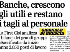 Giornale di Brescia, Colombani, crescita banche non sostenibile con tagli