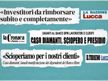 Diamanti in Banco Bpm, sciopero si avvicina e cresce l’interesse dei giornali