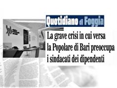 Cresce il timore in Banca Popolare di Bari, preoccupati dipendenti e sindacati