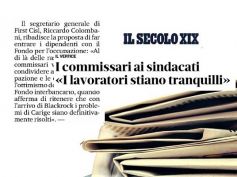 Il Secolo XIX, Carige, occorre pensare all’occupazione e alle economie locali