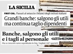 La Sicilia e La Gazzetta del Mezzogiorno, crescita banche con taglio personale