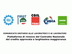 Piattaforma di rinnovo Ccnl del credito approvata a larghissima maggioranza