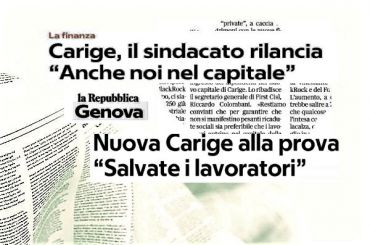 Colombani a Repubblica, entro 30 giugno dipendenti in Carige con bond del Foc