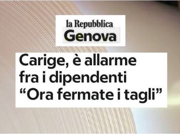 Repubblica, Carige, bancari in piazza, First Cisl per salvare economia e lavoro
