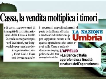Cariorvieto, timori per cessione, Banca d’Italia vigili