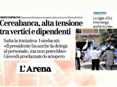 First Cisl, in CereaBanca non si dialoga, il 13 giugno dipendenti in sciopero