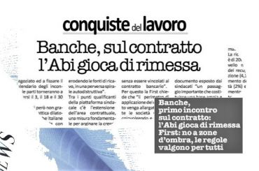 Conquiste del Lavoro e Ccnl banche, Abi di rimessa, Colombani, no zone d’ombra