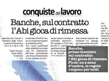 Conquiste del Lavoro e Ccnl banche, Abi di rimessa, Colombani, no zone d’ombra
