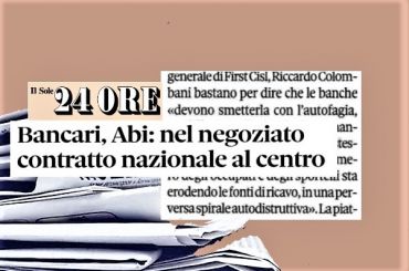 Il Sole 24 Ore, al via confronto su Ccnl, Colombani, banche elimino autofagia
