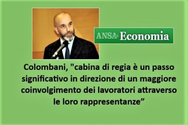 Ansa su rinnovo ccnl, Colombani, cabina di regia per partecipazione lavoratori