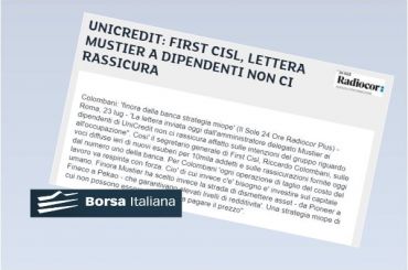 Borsa Italiana su tagli UniCredit, Colombani, lettera Mustier non ci rassicura