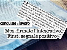 Conquiste del Lavoro su Mps, First Cisl, l’intesa raggiunta è fatto positivo