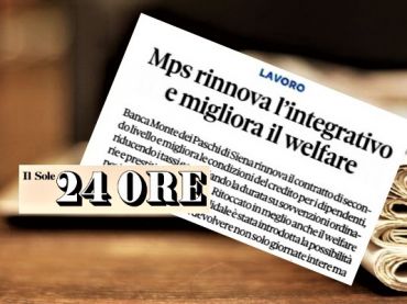 First Cisl, con accordo in Mps volontà di ricompensare sacrifici dipendenti
