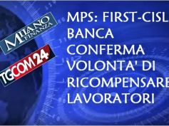 Mps, firmato buon accordo, First Cisl, si va verso il ritorno alla normalità