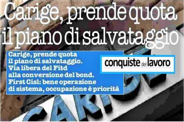 Conquiste del Lavoro su Carige, Colombani, l’occupazione è la nostra priorità