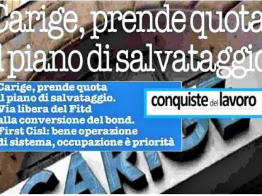 Conquiste del Lavoro su Carige, Colombani, l’occupazione è la nostra priorità