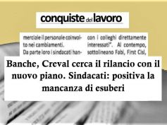 Conquiste del Lavoro su Creval, sindacati, piano industriale ok senza esuberi