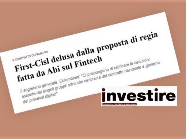 InvestireMag, Colombani, proposta Abi su processi digitalizzazione è deludente