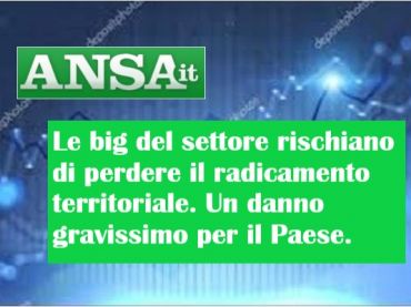 Ansa 2, First Cisl e semestrali big 5, Colombani, la loro rete è al collasso