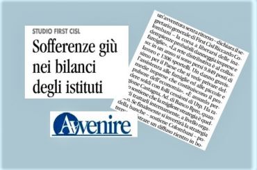 Avvenire, semestrali banche, Colombani, assurdo perdere soldi con cessioni Utp