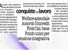 UniCredit, siglata intesa su welfare, First Cisl, accordo ampiamente positivo