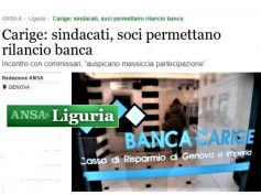 Ansa, sindacati, soci permettano rilancio Carige