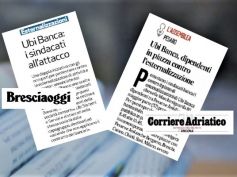 Ubi Banca, sindacati e lavoratori, un coro di no alle esternalizzazioni