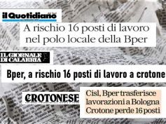 Bper punta a tagli in Calabria, Cisl e First Cisl a difesa lavoro e territorio