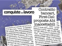 Conquiste del Lavoro, First Cisl, sul contratto posizione Abi è inaccettabile