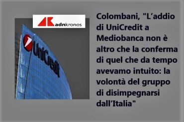 AdnKronos, First Cisl, siamo vigili sul nuovo piano UniCredit del 3 dicembre