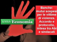 Ansa su giornata violenza contro donne, firmato accordo Abi sindacati