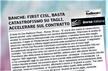 Borsa Italiana, First Cisl, basta catastrofismo su tagli, accelerare contratto