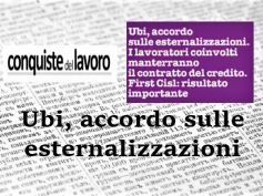 Ubi esternalizza, First Cisl, ottenute significative garanzie per i colleghi