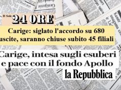 Il Sole 24 ORE e la Repubblica su Carige, First Cisl, assicurato futuro lavoro