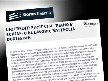 Borsa Italiana, Colombani, piano UniCredit è schiaffo al lavoro