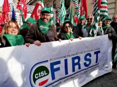 Manovra, First Cisl oggi in piazza a Roma con Cgil Cisl Uil