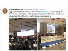 Consiglio generale di First Cisl, tweet di Annamaria Furlan saluta i lavori