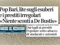 Banca Popolare di Bari, First Cisl contro esuberi e per soluzione crisi