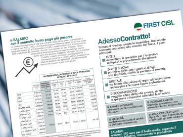 Rinnovo Contratto, l’infografica First Cisl che ne illustra i contenuti