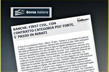 Borsa Italiana, Colombani, accordo con Abi ha confermato centralità Ccnl