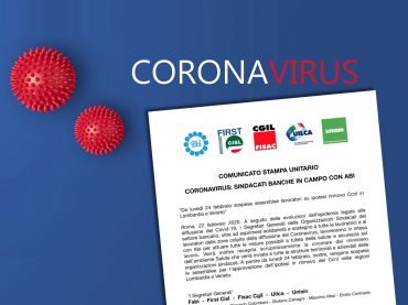 Coronavirus, i sindacati delle banche in campo con Abi