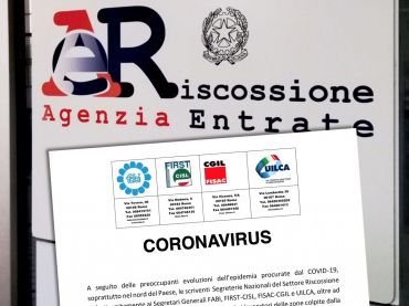 Coronavirus, Riscossione tributi, comunicato unitario dei sindacati