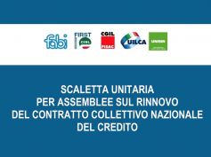 Contratto, la scaletta unitaria per le assemblee dei bancari sul rinnovo Ccnl