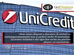 QuiFinanza, First Cisl su UniCredit, trattiamo di esuberi solo con assunzioni