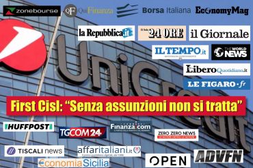 Piano UniCredit, il web diffonde la ferma presa di posizione di First Cisl