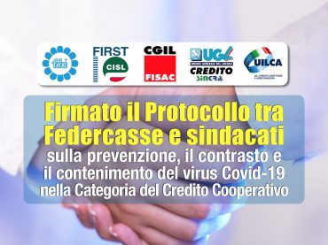 Coronavirus, Protocollo Federcasse sindacati per la salute di tutte le persone