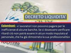 Colombani, se prestiti a imprese in ritardo colpa non sarà certo dei dipendenti