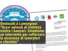 Lettera dei sindacati a Lamorgese, gravi episodi di violenza contro i bancari